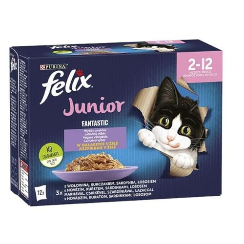 Purina Katzenfutter Huhn Lachs Rind 12 x 85g von Felix