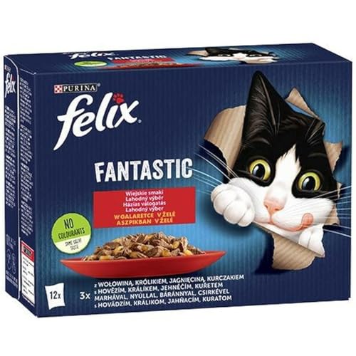 Purina Katzenfutter Huhn Rindfleisch Lamm Kaninchen 12 x 85 g Purina Katzenfutter Huhn Rindfleisch Lamm Kaninchen 12 x 85 g von Felix