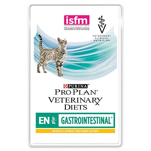 Purina Pro Plan Veterinary Diets EN Gastrointestinal Huhn | 10 x 85 g | Frischebeutel | Kann dabei helfen akute Resorptionsstörungen des Darms zu verringern von Purina