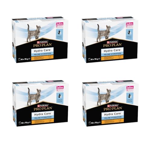 Purina PRO PLAN Hydra Care Katze | 4er Pack | 4 x 10 x 75 g | Ergänzungsfuttermittel für ausgewachsene Katzen | Kann dabei helfen die Wasseraufnahme zu erhöhen | Im Frischebeutel Purina PRO PLAN Hydra Care Katze | 4er Pack | 4 x 10 x 75 g | Ergänzungsfuttermittel für ausgewachsene Katzen | Kann dabei helfen die Wasseraufnahme zu erhöhen | Im Frischebeutel von Purina