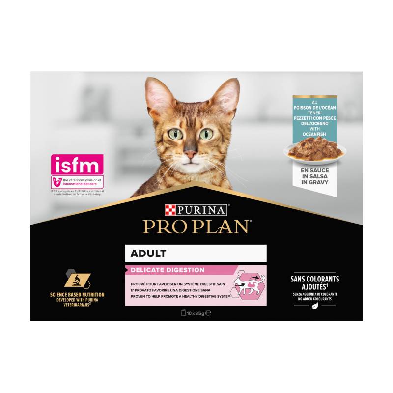 Purina Pro Plan NutriSavour Katzenfutter - Frischebeutel - Delicate - 10 x 85 g von Purina Pro Plan