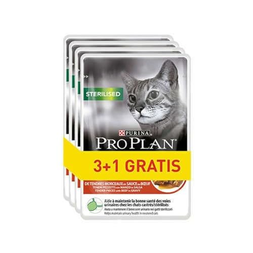 Purina Pro Plan Sterilised Truthahn Katzenfutter 4 x 85 g von Purina