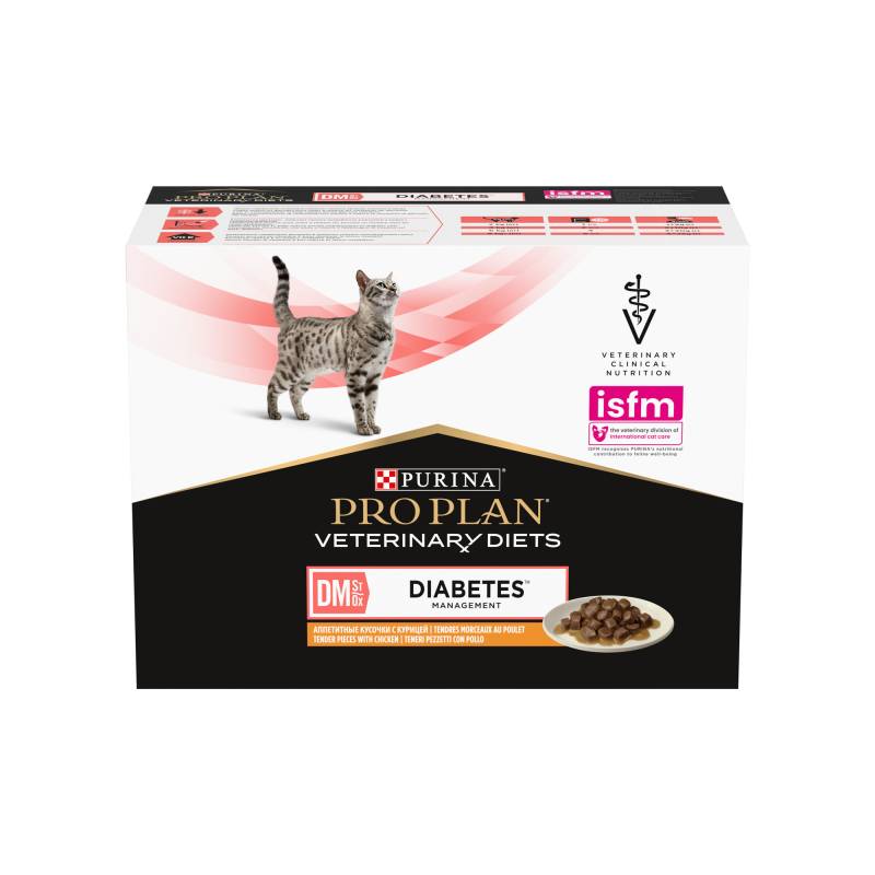 Purina Pro Plan VD DM Diabetes Management Katze Huhn - 10 x 85 g von Purina Pro Plan
