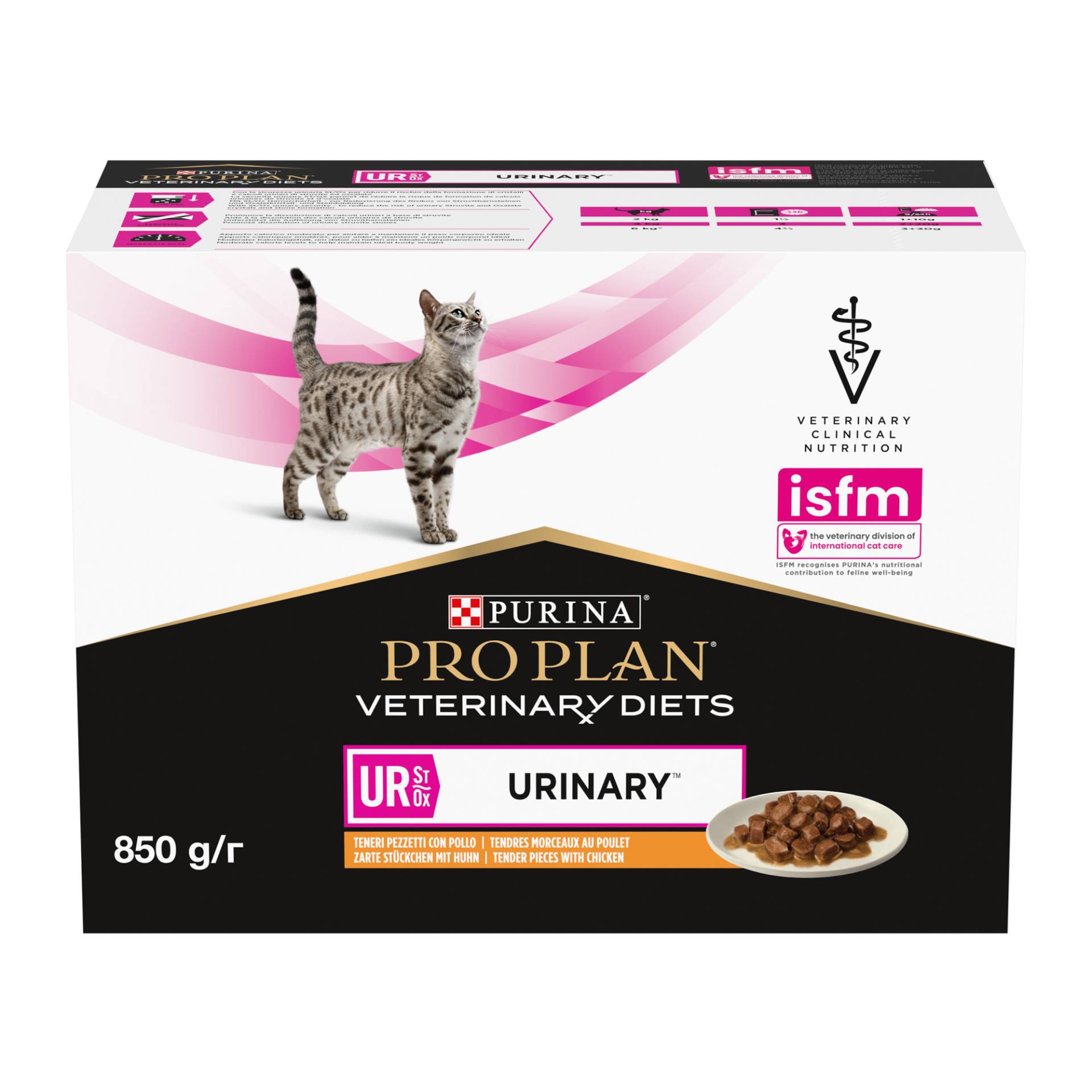 Purina Pro Plan VD UR Urinary Katze Frischebeutel Huhn - 10 x 85 g von Purina