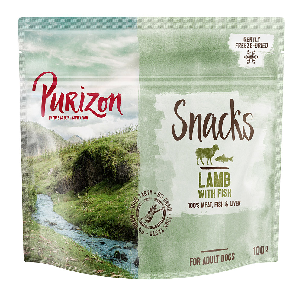 Purizon Snack Lamm mit Fisch - getreidefrei - Sparpaket: 3 x 100 g von Purizon