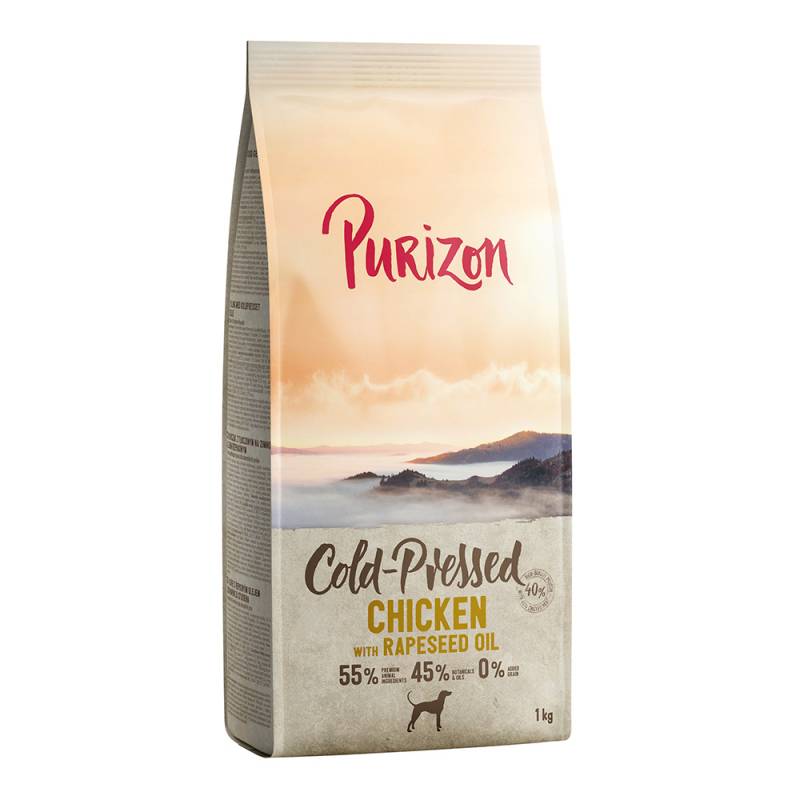 1 kg Purizon getreidefrei zum Sonderpreis! - Kaltgepresst: Huhn mit Rapsöl von Purizon