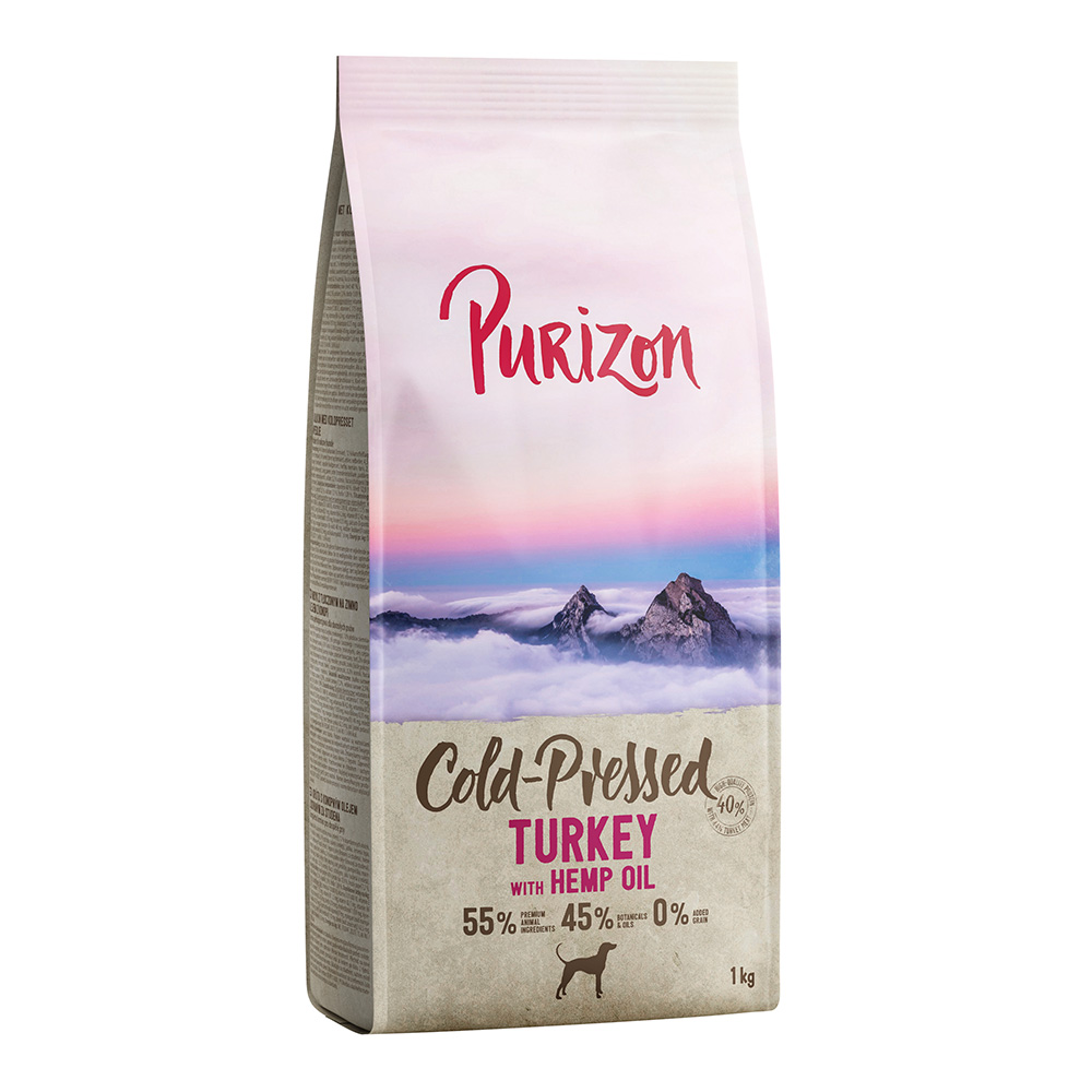 1 kg Purizon getreidefrei zum Sonderpreis! - Kaltgepresst: Pute mit Hanföl von Purizon