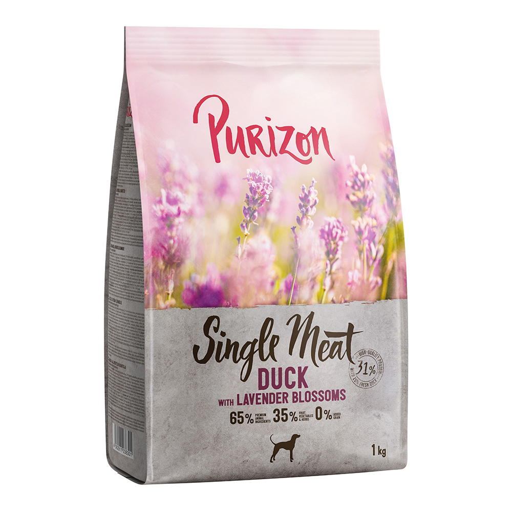 1 kg Purizon getreidefrei zum Sonderpreis! - Single Meat: Ente mit Apfel und Lavendelblüten von Purizon
