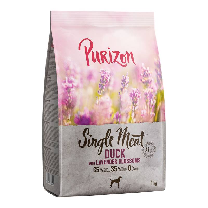 1 kg Purizon getreidefrei zum Sonderpreis! - Single Meat: Ente mit Apfel und Lavendelblüten von Purizon