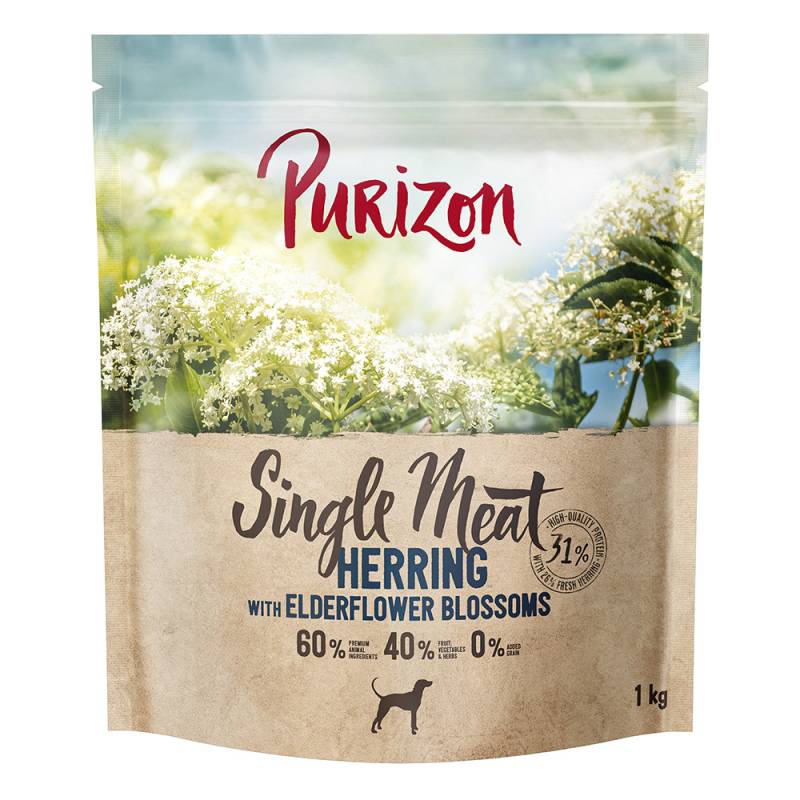 1 kg Purizon getreidefrei zum Sonderpreis! - Single Meat: Hering mit Holunderblüten von Purizon
