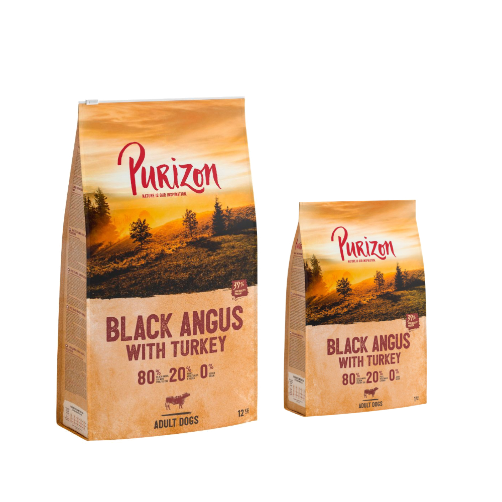 12 kg + 2 kg gratis! 14 kg Purizon  - Black-Angus-Rind mit Truthahn von Purizon