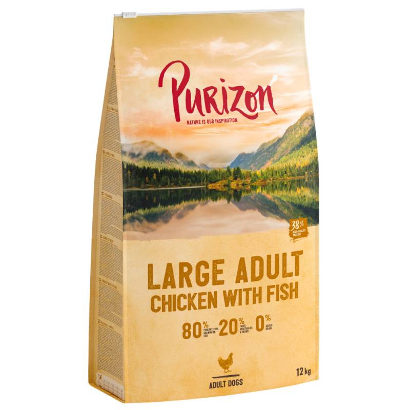 12 kg Purizon zum Sonderpreis sichern! - Large Adult Huhn mit Fisch von Purizon