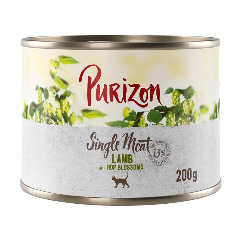12 x 200 g / 400 g Purizon Katzenfutter zum Sonderpreis! - Single Meat: Lamm mit Hopfenblüten (12 x 200 g) von Purizon