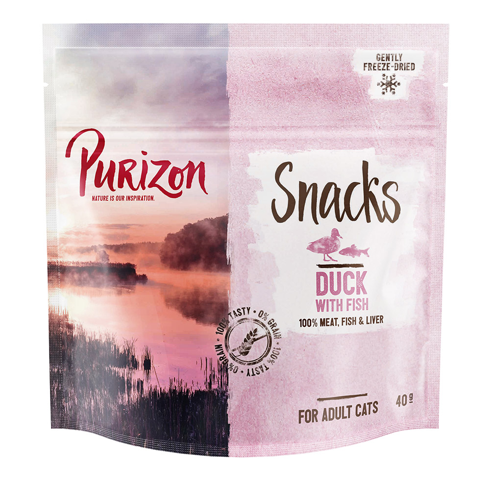 2 x 40 g Purizon getreidefrei zum Sonderpreis! - Ente mit Fisch von Purizon