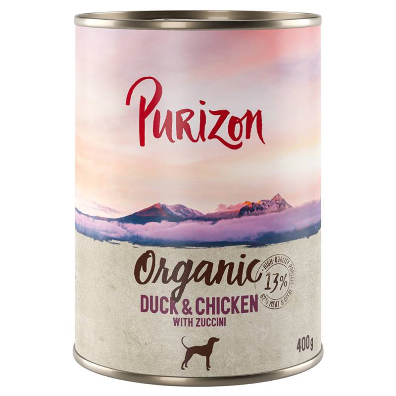 20% Rabatt auf Purizon Organic 6 x 400 g - Ente und Huhn mit Zucchini von Purizon
