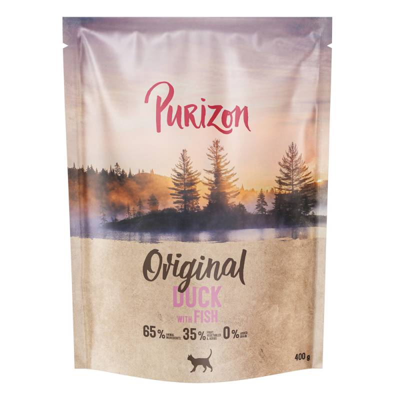 400 g Purizon Trockenfutter zum Sonderpreis! - Ente mit Fisch - getreidefrei (neu) von Purizon