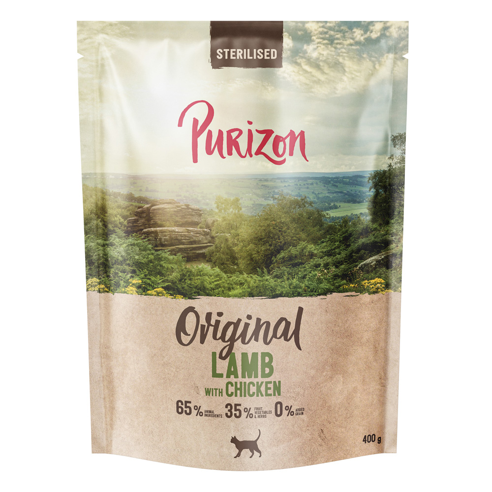 400 g Purizon Trockenfutter zum Sonderpreis! - Sterilised Adult Lamm mit Huhn - getreidefrei (neu) von Purizon