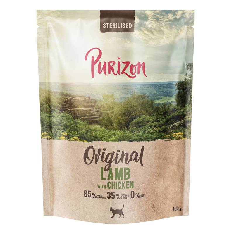 400 g Purizon Trockenfutter zum Sonderpreis! - Sterilised Adult Lamm mit Huhn - getreidefrei (neu) von Purizon