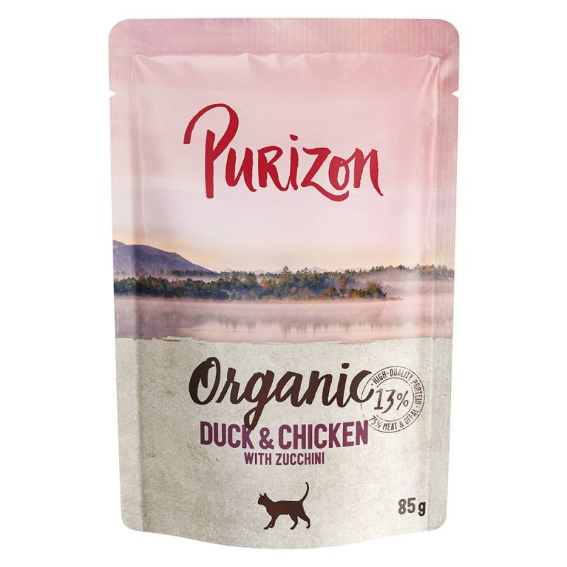 6 x 85 g Purizon Organic zum Sonderpreis! - Ente und Huhn mit Zucchini von Purizon