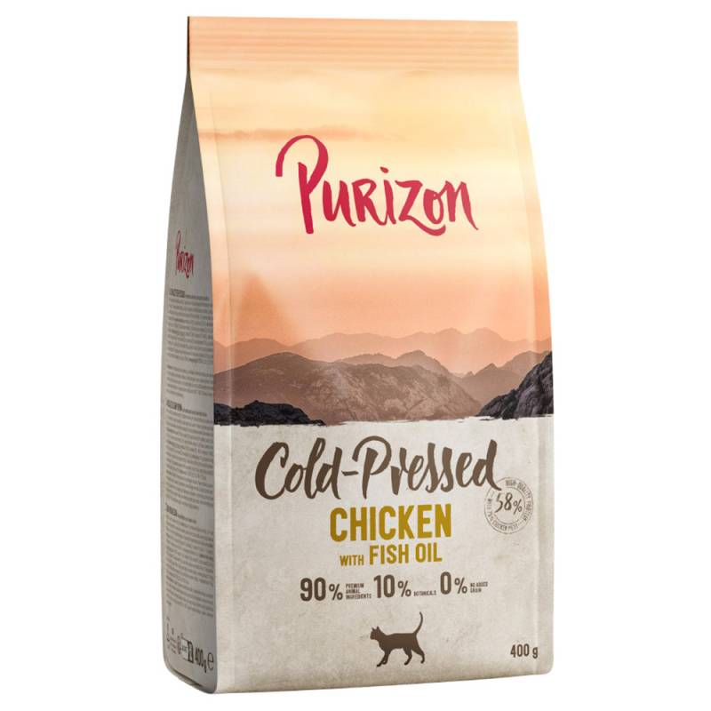 Jetzt probieren: Purizon - getreidefrei - Trockenfutter: Kaltgepresst Huhn mit Fischöl 400g von Purizon