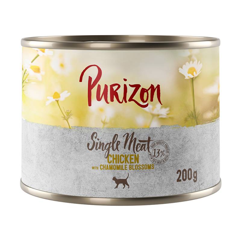 Jetzt probieren: Purizon - getreidefrei - Nassfutter: Single Meat Huhn mit Kamilleblüten 1 x 200g von Purizon