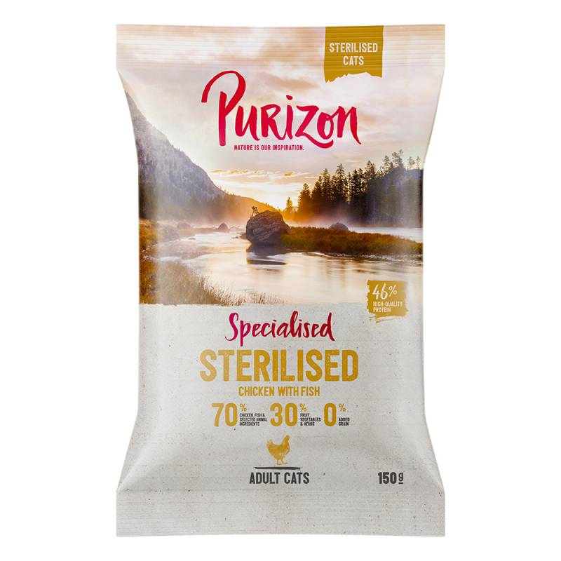 Jetzt probieren: Purizon - getreidefrei - Trockenfutter: Sterilised Adult Lachs mit Huhn - 100 g von Purizon