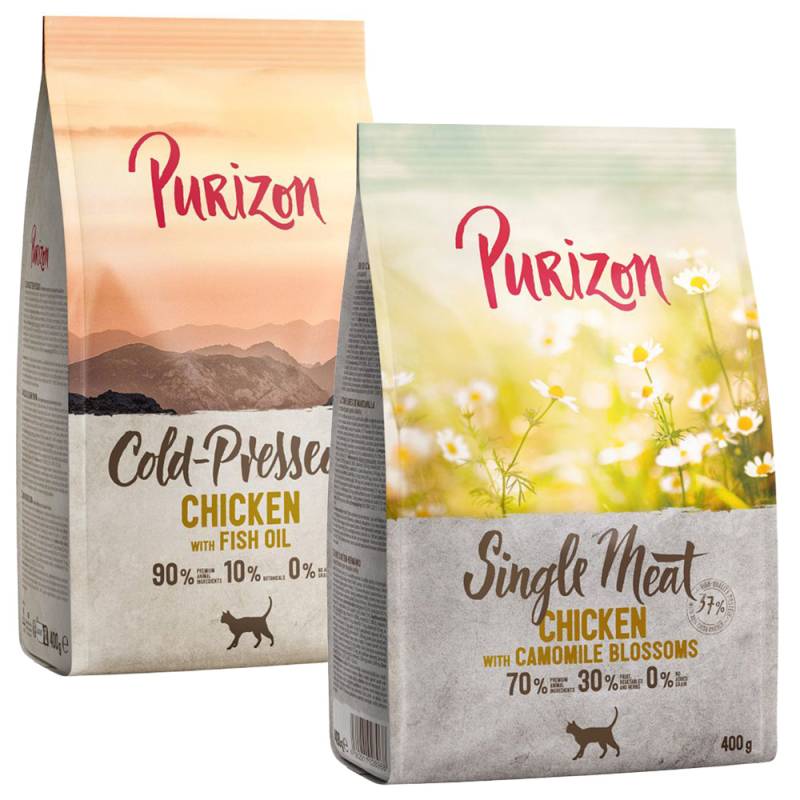Probiermix Purizon 2 x 400 g - Kaltgepresst Huhn + Single Meat Huhn Probiermix Purizon 2 x 400 g - Kaltgepresst Huhn + Single Meat Huhn von Purizon