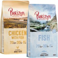 Probierpaket Purizon Adult 2 x 400 g - Huhn & Fisch / Fisch von Purizon