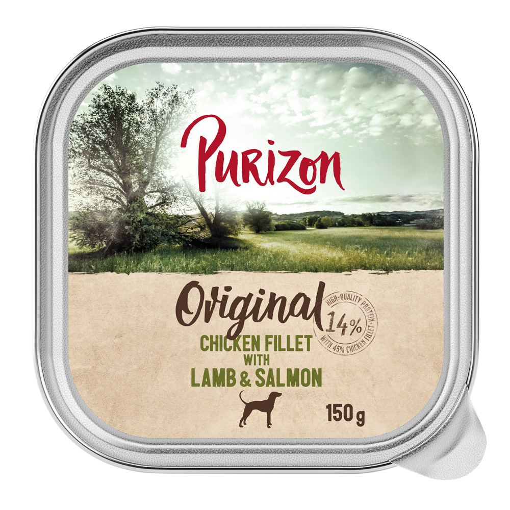 Purizon 24 x 150 g - Hühnerfilet mit Lamm & Lachs von Purizon