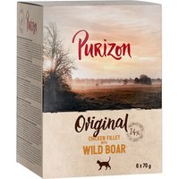 Purizon Adult 6 x 70 g - getreidefrei - Hühnerfilet mit Wildschwein von Purizon