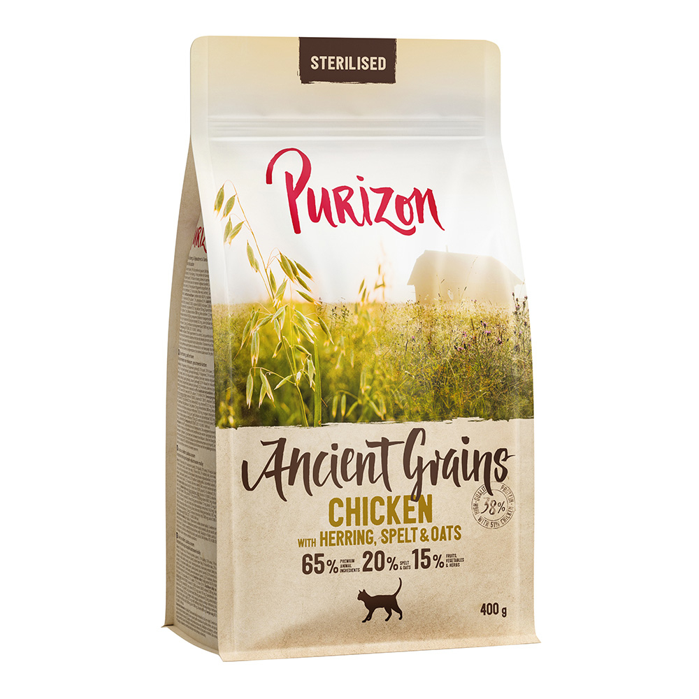 Purizon Adult Sterilised Huhn mit Fisch - Urgetreide - 400 g von Purizon
