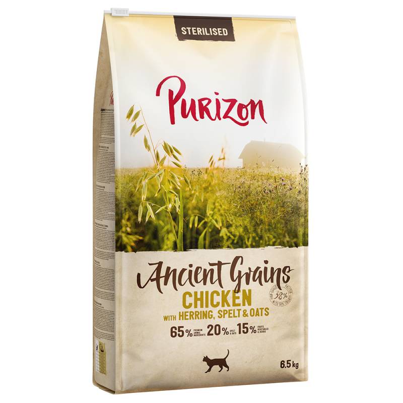 Purizon Adult Urgetreide Sparpaket 2 x 6,5 kg - Sterilised Huhn mit Fisch von Purizon
