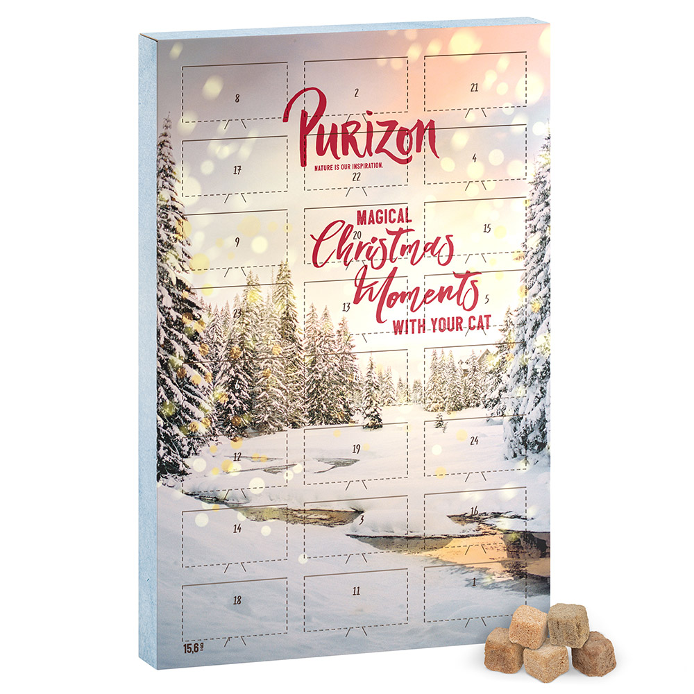 Purizon Adventskalender für Katzen - getreidefrei - 3 Stück (46,8 g) von Purizon