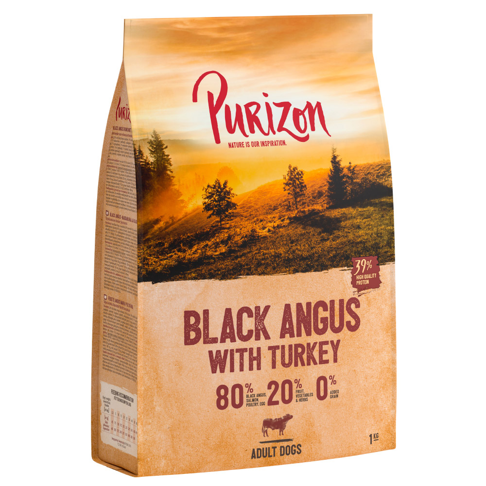 Purizon Black-Angus-Rind mit Truthahn Adult - getreidefrei - Sparpaket: 4 x 1 kg von Purizon