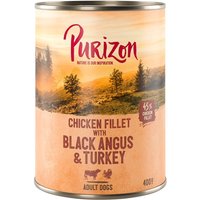 Purizon Einzeldose 1 x 400 g - Original: Hühnerfilet mit Black Angus & Truthahn von Purizon