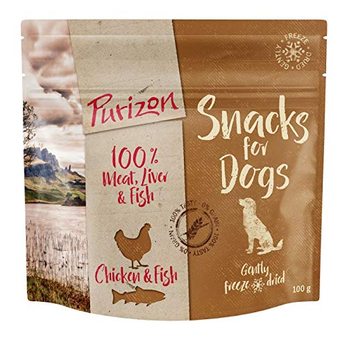 Purizon Meaty Dog Snacks Getreide – Huhn & Fisch – 3 x 100 g von Purizon