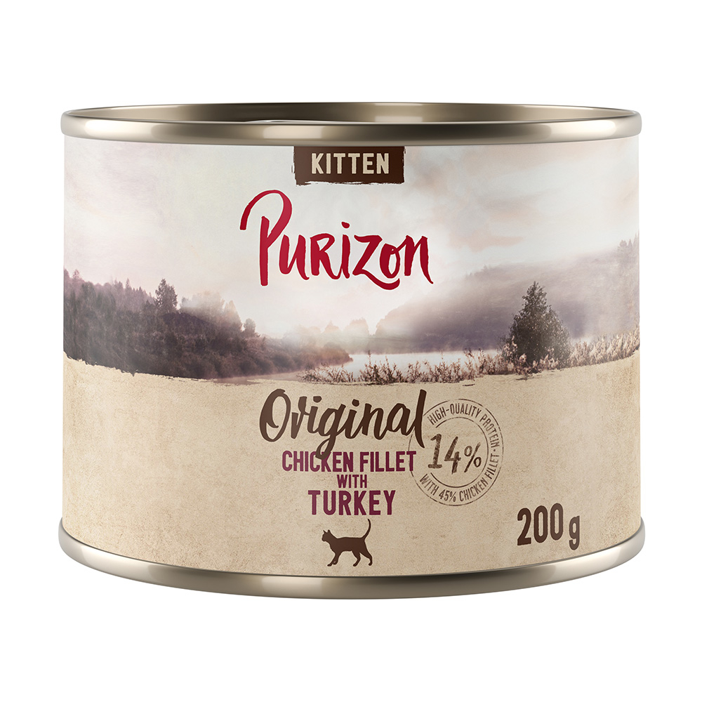 Purizon Kitten 6 x 200 g - getreidefrei - Hühnerfilet mit Truthahn Purizon Kitten 6 x 200 g - getreidefrei - Hühnerfilet mit Truthahn von Purizon