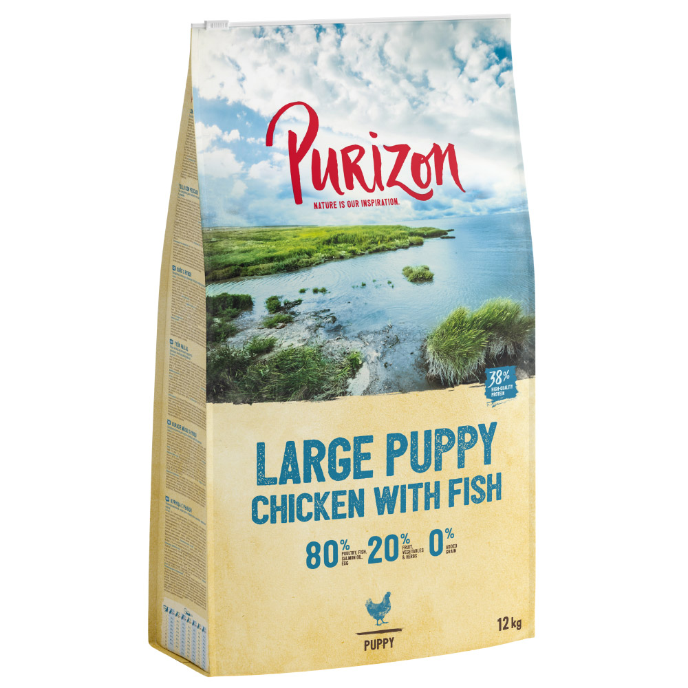 Purizon Large Puppy Huhn & Fisch - getreidefrei - Sparpaket: 2 x 12 kg von Purizon