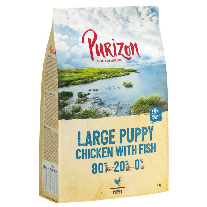 Purizon Large Puppy Huhn & Fisch - getreidefrei - Sparpaket: 4 x 1 kg NEU von Purizon