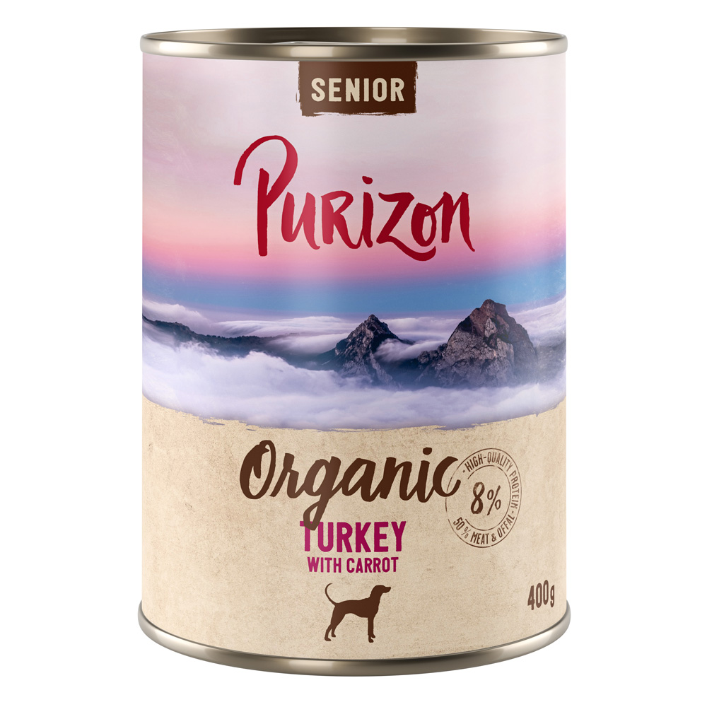 Purizon Nassfutter zum Sonderpreis! - Senior Organic Truthahn mit Karotte NEU 6 x 400 g von Purizon