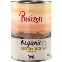 Purizon Organic 6 x 400 g - Bio-Huhn und Bio-Gans mit Bio-Kürbis von Purizon