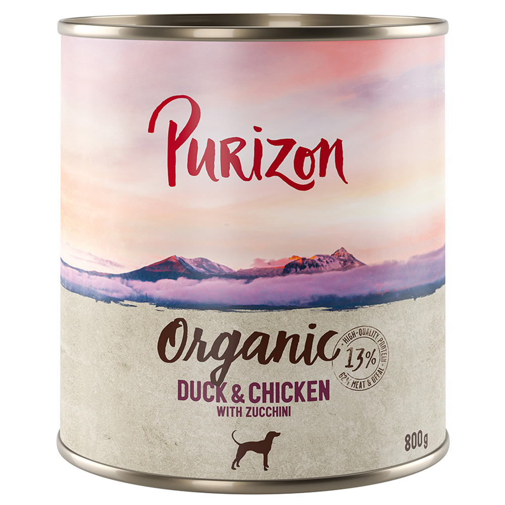Purizon Organic 6 x 800 g - Ente und Huhn mit Zucchini Purizon Organic 6 x 800 g - Ente und Huhn mit Zucchini von Purizon