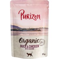 Purizon Organic 6 x 85 g - Bio-Ente und Bio-Huhn mit Bio-Zucchini von Purizon