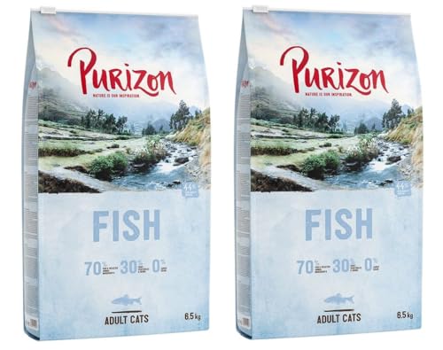 Purizon Original Fisch Katzenfutter trocken | ganz ohne Getreide | Fisch als einzige Fleischquelle | ideal bei Allergien und Unverträglichkeiten | 2x6,5 KG Purizon Original Fisch Katzenfutter trocken | ganz ohne Getreide | Fisch als einzige Fleischquelle | ideal bei Allergien und Unverträglichkeiten | 2x6,5 KG von Purizon