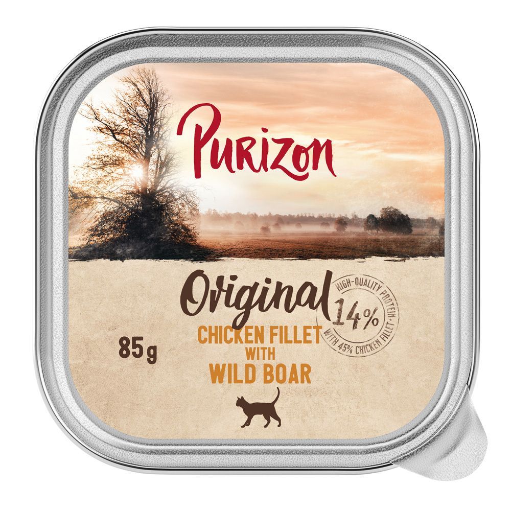 Purizon Original Schalen 24 x 85 g - Hühnerfilet mit Wildschwein von Purizon