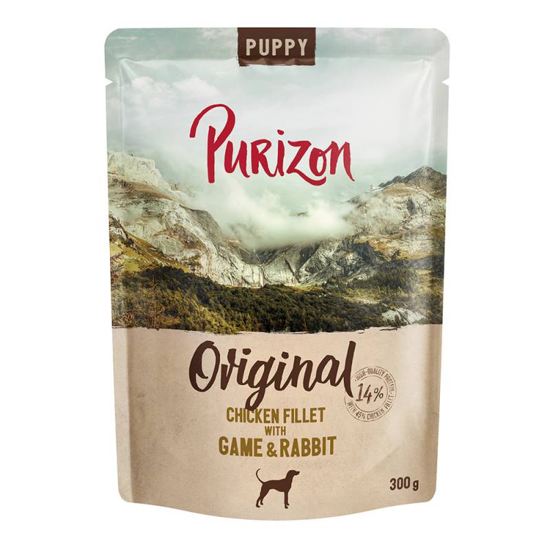 Purizon Puppy 6 x 300 g - Hühnerfilet mit Wild & Kaninchen von Purizon