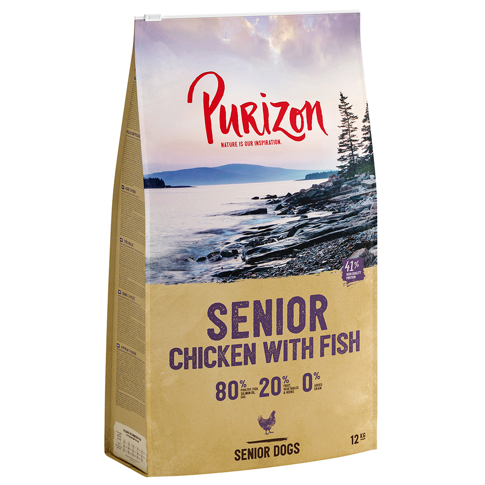 Purizon Senior Huhn mit Fisch - getreidefrei - Sparpaket: 2 x 12 kg von Purizon