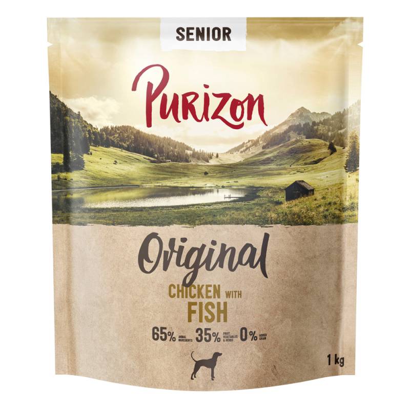 Purizon Senior Huhn mit Fisch - getreidefrei - Sparpaket: 4 x 1 kg NEU von Purizon