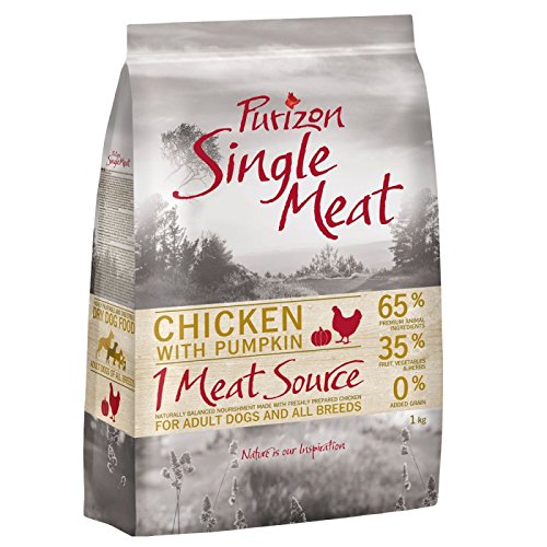 Purizon Single Fleisch für ausgewachsene Hunde, 12 kg –-Huhn mit Kürbis. Eine heathly ausgewogenen Lebensmittel für Ihren Hund von Purizon
