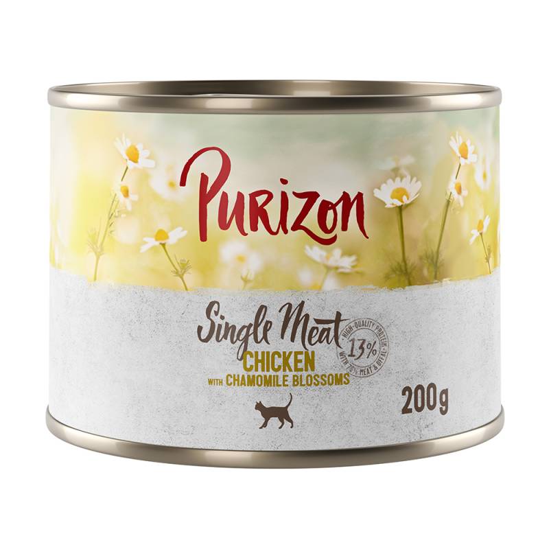 Purizon Single Meat 12 x 200 g - Huhn mit Kamillenblüten von Purizon